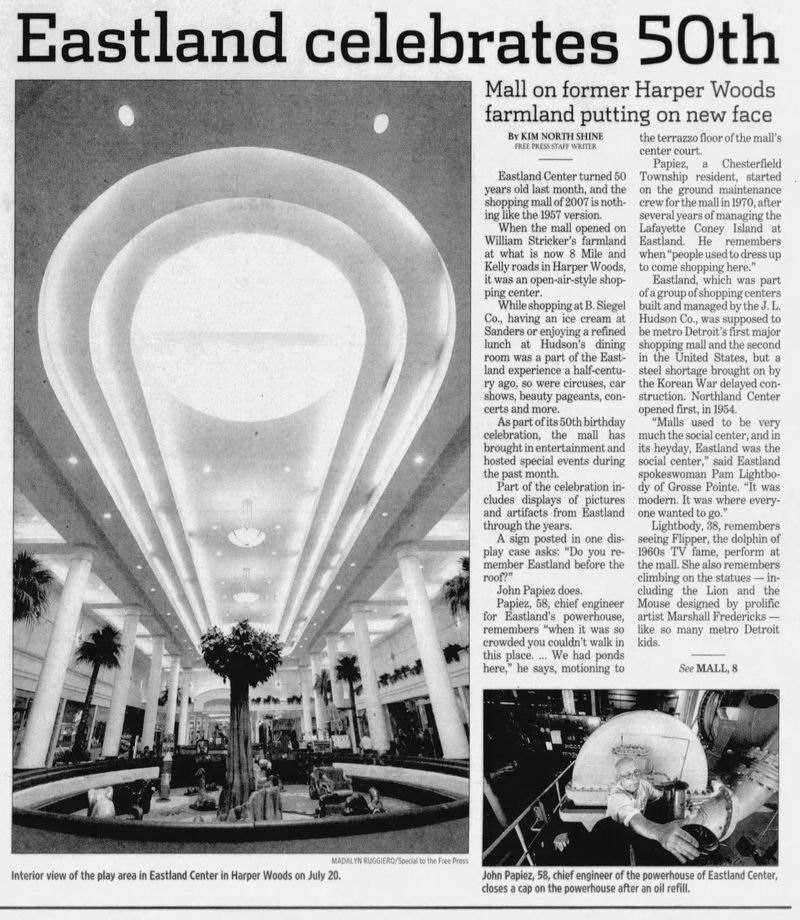 Eastland Center - Aug 2007 Article On 50Th Anniversary